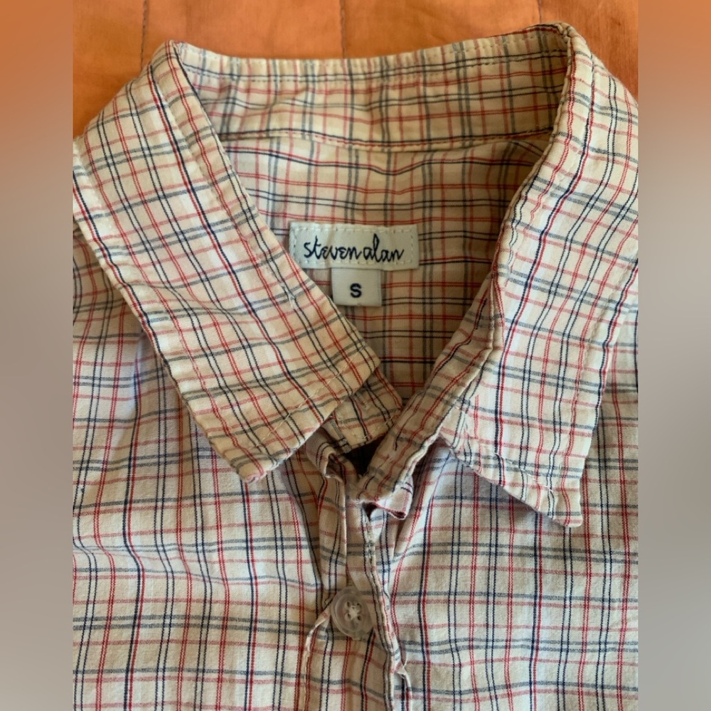 Steven Alan Women’s Plaid Reverse Seam Button Down S